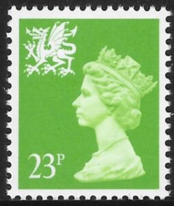 W57 23p phos. bright green Questa U/M (MNH)