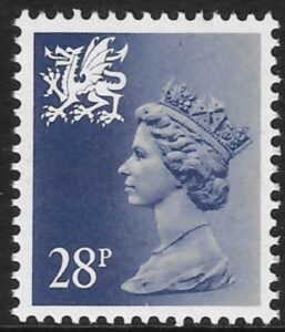 W63a 28p phos. Violet type 2 perf 15 x 14 Questa U/M (MNH)