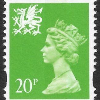 W72  20p CB  bright green  Questa  U/M (MNH)