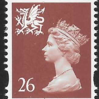 W80  26p 2B chestnut. ex sheet Walsall U/M (MNH)