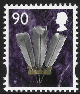 W112  90p  2B  feathers  DLR  U/M (MNH)