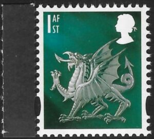 W122 1st 2B dragon (silver blue) DY11 Enschede (2) U/M (MNH)