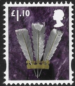 W129   £1.10  2B  feathers  Cartor  U/M (MNH)