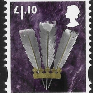 W129   £1.10  2B  feathers  Cartor  U/M (MNH)