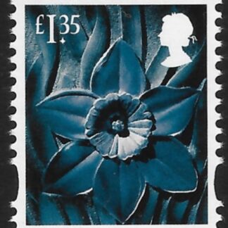 W153  £1.35  daffodil   (revised typeface) ISP  U/M (MNH)