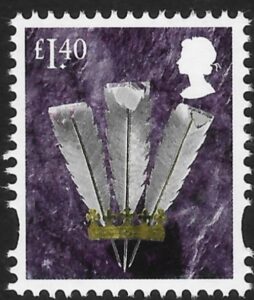 W156 £1.40 feathers (revised typeface) ISP U/M (MNH)