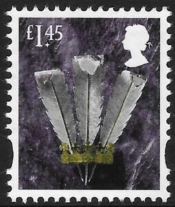 W158 £1.45 feathers (revised typeface) ISP U/M (MNH)