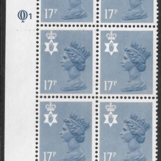 NI43  17p grey blue.  type 1  cyld Q1 Questa  U/M (MNH)