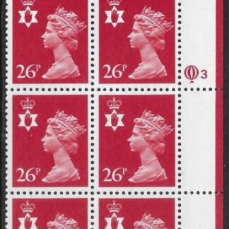 NI60   26p rosine  type 1  cyld. Q3 row 1  Questa  U/M (MNH)