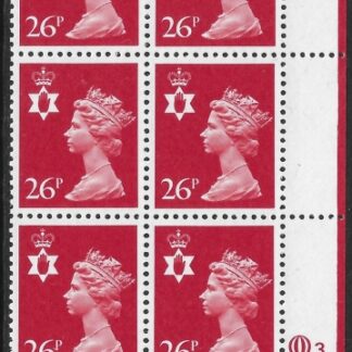NI60  26p Rosine type 1  cyld. Q3 row 20  Questa  U/M (MNH)