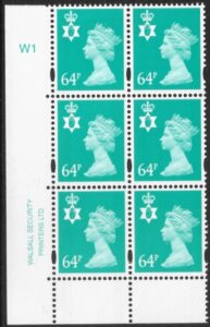NI86    64p 2B  turquoise blue.  cyld.W1 phos W2  Walsall U/M (MNH)