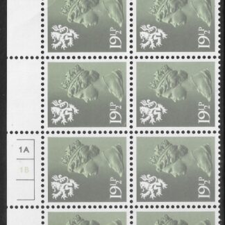 S 45 Scotland  19½p  phos. olive grey  cyld. 1a 1b  Waddington U/M (MNH)