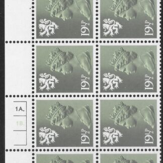 S 45 Scotland  19½p  phos. olive grey  cyld. 1a 1b  dot Waddington U/M (MNH)