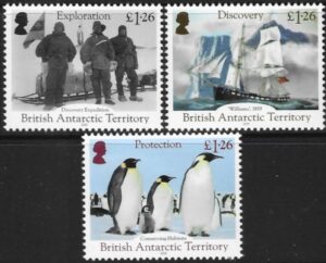 2019 British Antarctic. SG.785-7 200th Anniversary Discovery of Antarctica set 3 vals. U/M (MNH)