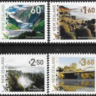 2014  New Zealand  SG.3556-9  Landscapes  5th series set 4 values U/M (MNH)
