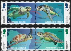 2019 Ascension SG.1297-300 Migratory Species set 4 values U/M (MNH)