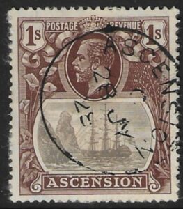 1924 Ascension. SG.18 1s grey-black and brown. fine used.