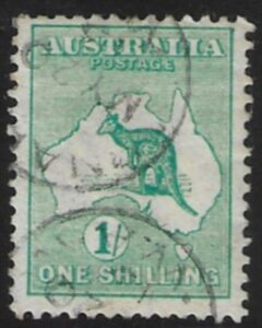 1913 Australia SG.11 1/- emerald. fine used.