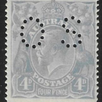 1922  Australia  SG.O74  4d ultramarine  perfin 'OS'  U/M (MNH)
