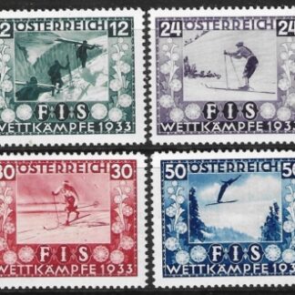 1933 Austria  SG.699-702  International Ski Championship Fund set 4 values U/M (MNH)