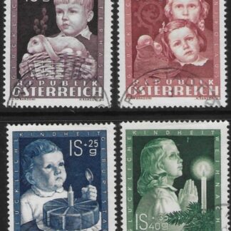 1949 Austria  SG.1162-5 Child Welfare Fund set 4 values Fine Used.