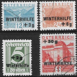 1933  Austria  SG.712-5  Winter Relief Fund.  set 4 values Fine Used.