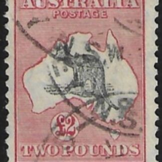 1930  Australia  SG.114  £2  black and rose.  fine used.
