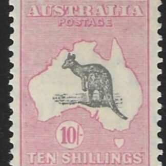 1929  Australia  SG.112  10/- grey and pink  lightly mounted mint.