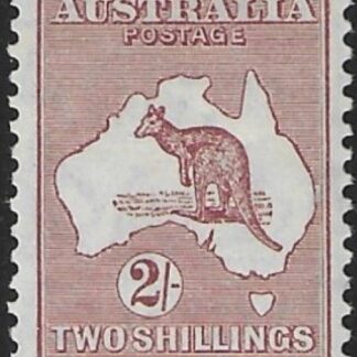 1929  Australia  SG.110   2/-  maroon  lightly mounted mint.