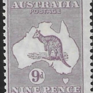 1929  Australia  SG.108   9d  violet  mounted mint.