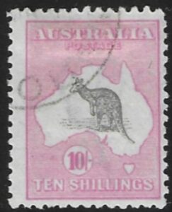 1917  Australia  SG.43  10/-  grey and pink