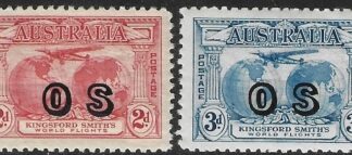 1931  Australia  SG.O123-4  'Kingsford Smith's Flights' 2 values U/M (MNH)