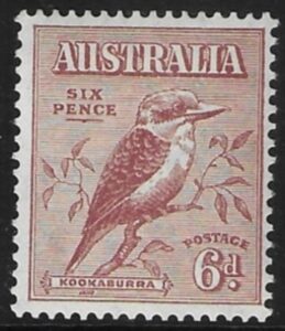 1932 Australia SG.146 6d red-brown Kookaburra U/M (MNH)