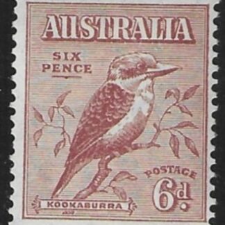 1932  Australia  SG.146  6d red-brown Kookaburra U/M (MNH)