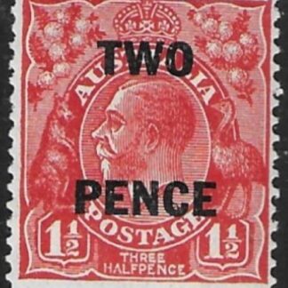1930  Australia  SG.119  2d on 1½d  golden scarlet. lightly mounted mint.