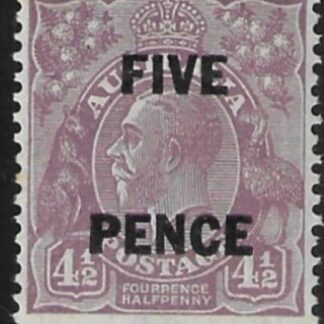 1930  Australia SG.120  5d on 4½d violet  mounted mint.