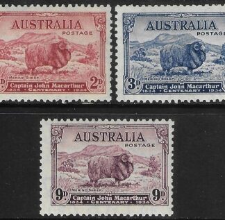 1934  Australia  SG.150-52 set 3 values U/M (MNH)