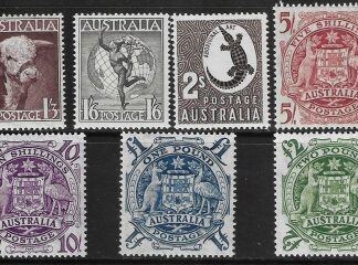 1948  Australia  SG.223-224d  set 7 values U/M (MNH)