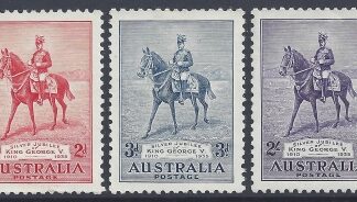 1935 Australia  SG.156-8  Silver Jubilee  U/M (MNH)