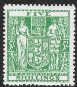 New Zealand - Arms F149 5s green very lightly mounted mint.