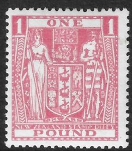 New Zealand - Arms  F158  £1 pink  mounted mint.