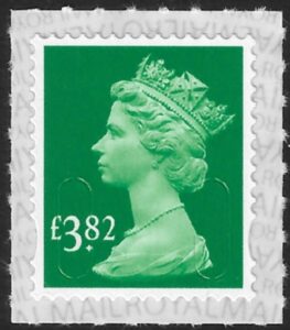 U2973 £3.82 green 2B M20L SBP s/L Walsall U/M (MNH)