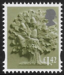 EN61 £1.42 Oak Tree (new typeface) Litho ISP/Cartor. U/M (MNH)
