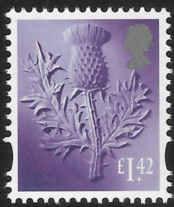 S167  £1.42  2B  thistle  (new typeface)  Litho Cartor/ISP  U/M (MNH)