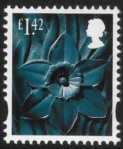 W157 £1.42  daffodil   (revised typeface) ISP  U/M (MNH)