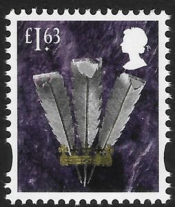 W160  £1.63  feathers   (revised typeface) ISP  U/M (MNH)
