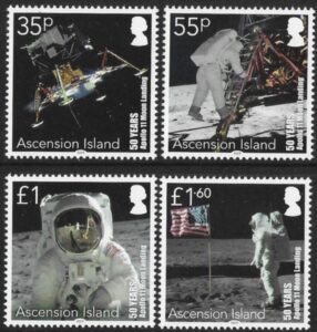 2019 Ascension Island. SG.1305-8 50th Anniversary of First Manned Moon Landing. set 4 values U/M (MNH)