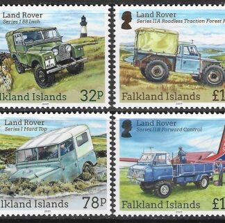 2019  Falkland Islands. SG.1442-5  Land Rovers. set 4 values U/M (MNH)
