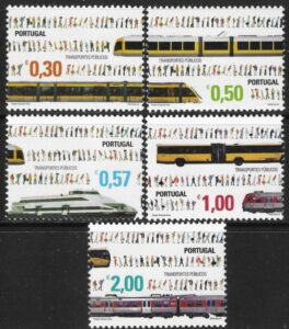 2005 Portugal. SG.3185-9 Public Transport. set 5 values U/M (MNH)