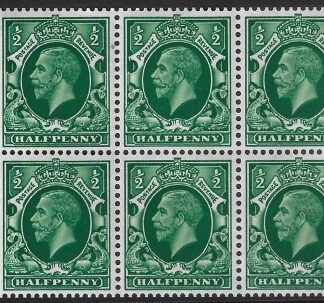 NB21 (SG.439c) ½d green  cylinder E4 dot perf B4A(I) unmounted mint. (MNH)